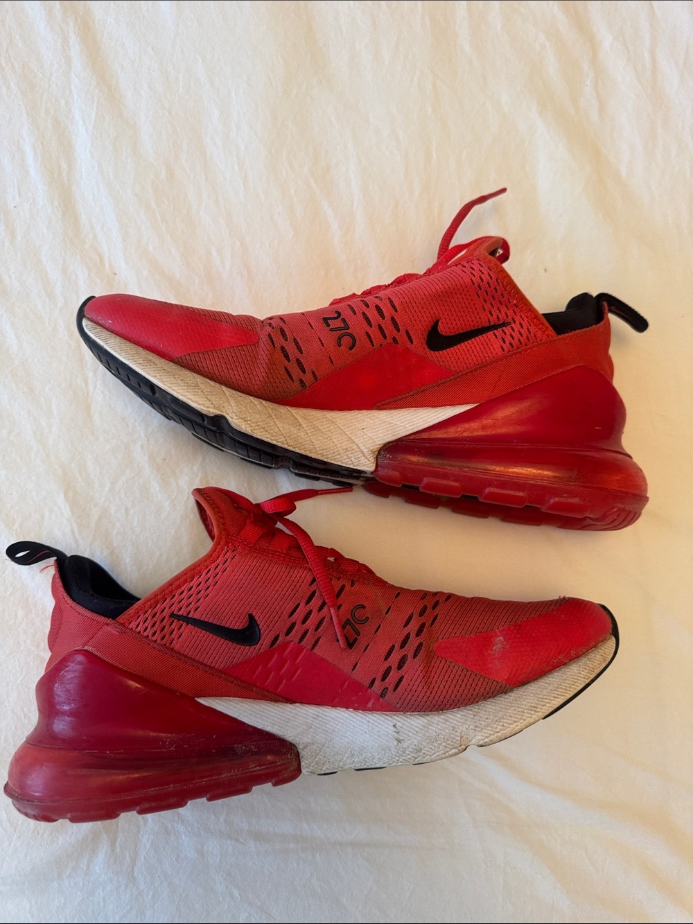 Nike Red and Black Air Max 270 Sport Sneakers